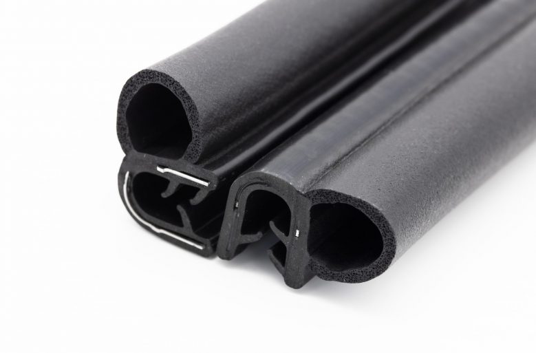 Kantenschutzprofil flexibel aus PVC in dunkelgrau